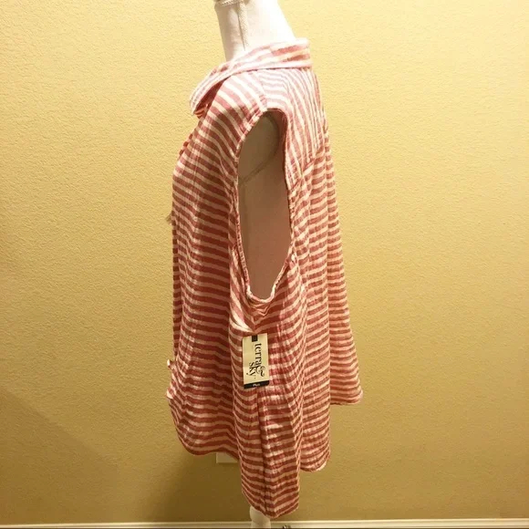 NWT Pink striped tank top - Picture 6 of 8